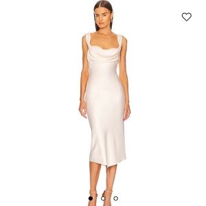 Michael Costello Ivory Silk Dress